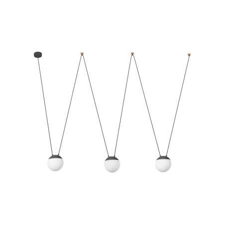 Aluminum E27 gray ceiling lamp COIVREL