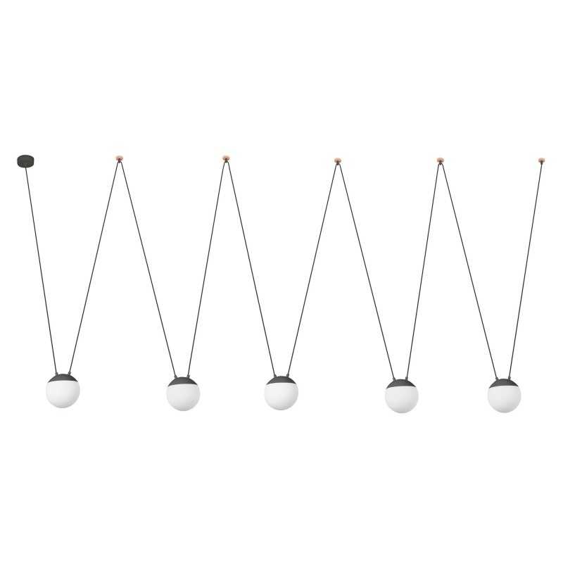 Aluminum E27 gray ceiling lamp CHERÊT