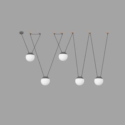 Aluminum E27 gray ceiling lamp CHERÊT
