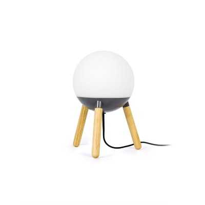 Table lamp aluminum E27 gray MUTRECY