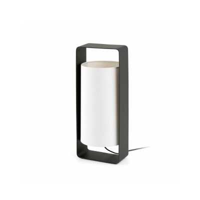 Table lamp made of matte black steel with E27 socket, LA LOGE.