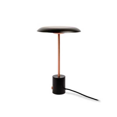 Table lamp with integrated LED in black steel TARNON