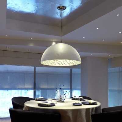 Fiberglass ceiling lamp E27 in matte white LAMBREY