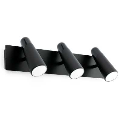 Wall lamp with integrated LED in matte black aluminum LALLEY