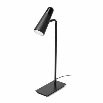 Table lamp with integrated LED in matte black aluminum CAYZAC