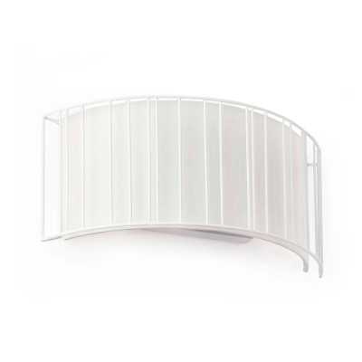 Wall lamp made of matte white steel with E27 socket, MALIGNY.
