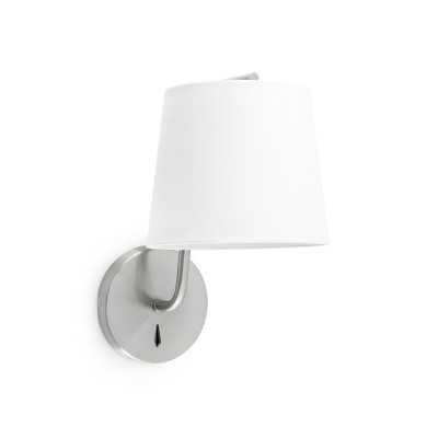 Wall lamp brushed steel E27 PLIEUX