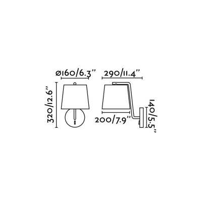 Wall lamp brushed steel E27 PLIEUX