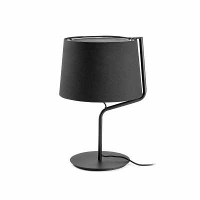 Table lamp made of matte black steel with E27 socket ERCHEU