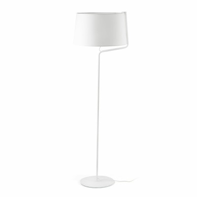 Floor lamp in matte white steel with E27 socket, OISILLY brand.
