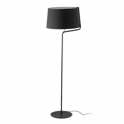 Floor lamp steel E27 matte black TREMEL