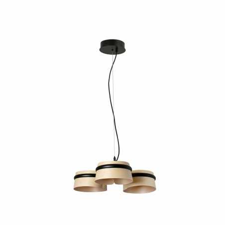 Ceiling lamp with integrated LED in matte black steel ANZEME