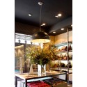 Fiberglass ceiling lamp E27 black COUDRON