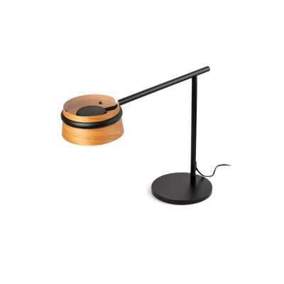 Table lamp with integrated LED in matte black steel LAGERAT