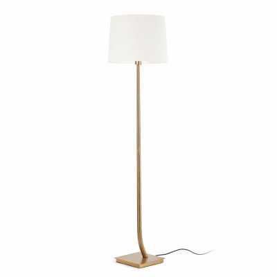 Floor lamp in antique gold steel with E27 socket, VARAIZE.