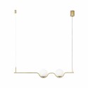 Ceiling lamp with integrated LED in shiny golden steel LABETS