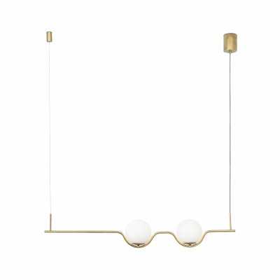 Ceiling lamp with integrated LED in shiny golden steel LABETS