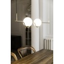 Ceiling lamp with integrated LED in shiny golden steel LABETS