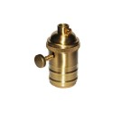 Vintage E27 lamp holder with gold side switch