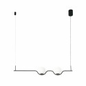 Ceiling lamp with integrated LED in matte black steel, BIARNE.