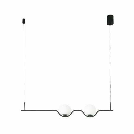 Ceiling lamp with integrated LED in matte black steel, BIARNE.