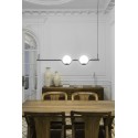 Ceiling lamp with integrated LED in matte black steel, BIARNE.