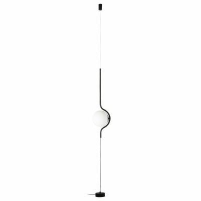 Floor lamp with integrated LED in matte black steel by LHOMOND
