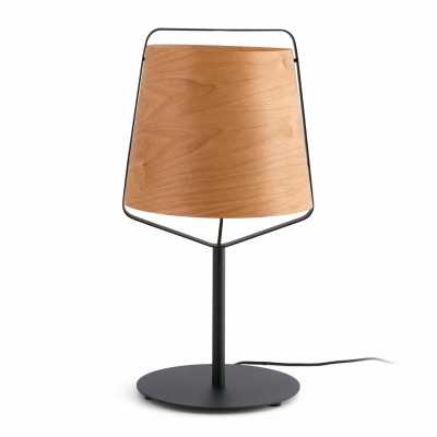 Table lamp made of matte black steel with E27 socket DALUIS