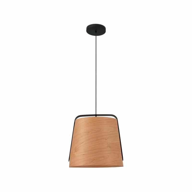 Ceiling lamp in matte black steel with E27 socket by FUVEAU