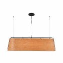 Ceiling lamp made of steel with E27 socket in wood color CRANÇOT
