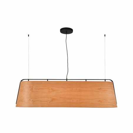 Ceiling lamp made of steel with E27 socket in wood color CRANÇOT