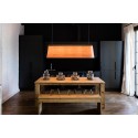 Ceiling lamp made of steel with E27 socket in wood color CRANÇOT