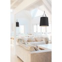 Ceiling lamp in matte black steel with E27 socket FOISSAC