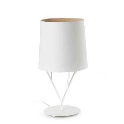 Table lamp made of matte white steel with E27 socket TAVACO