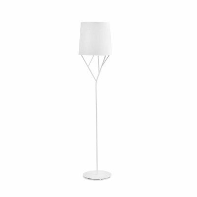 Floor lamp in matte white steel with E27 socket, MONTANE.