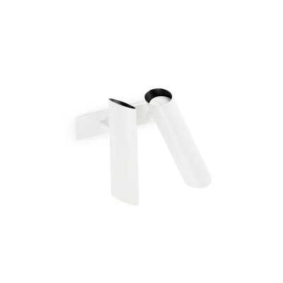 Wall lamp in matte white steel with GU10 AVRIGNY bulb