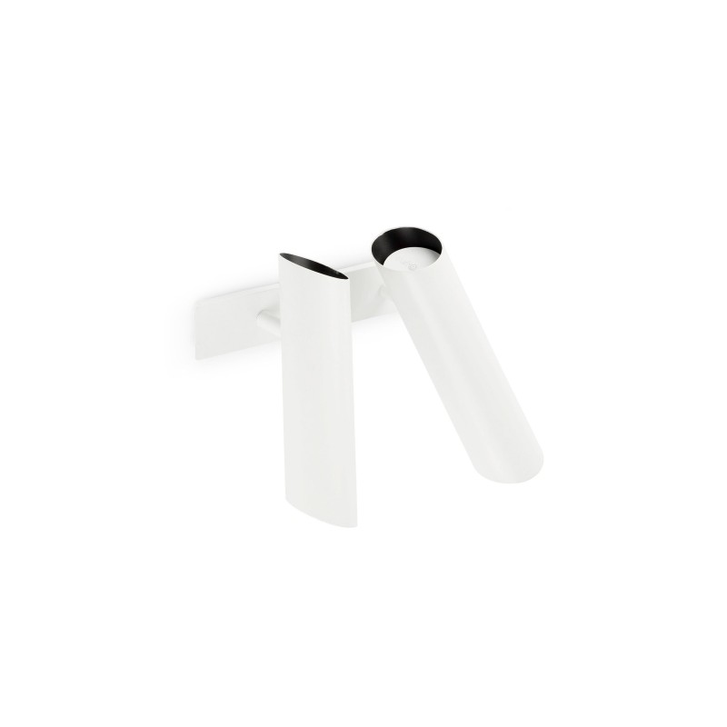 Wall lamp in matte white steel with GU10 AVRIGNY bulb