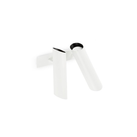 Wall lamp in matte white steel with GU10 AVRIGNY bulb