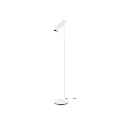 Floor lamp in matte white steel with GU10 socket.