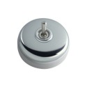 Porcelain surface-mounted modular chrome gloss switch