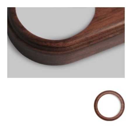 Individual dark wood round modular frame