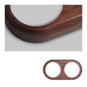 Double dark wood round modular frame