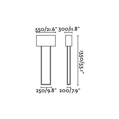 Floor lamp in brown steel with E27 socket, POULANC.