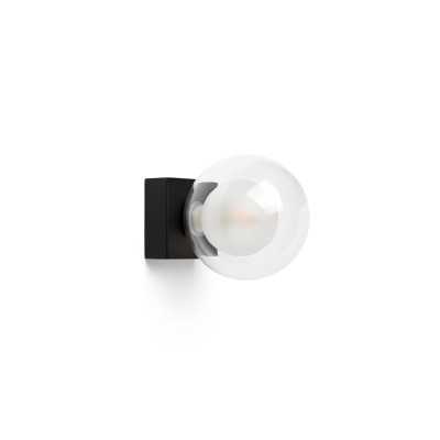 Wall lamp in black steel with G9 bulb, LATTES