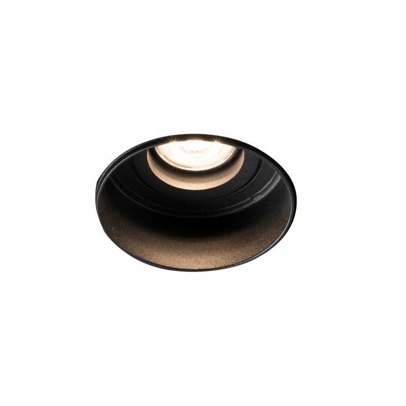 Ceiling lamp in matte black steel with GU10 socket, POGGIO.