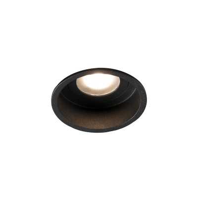 Ceiling lamp in matte black steel with GU10 REUILLY socket.