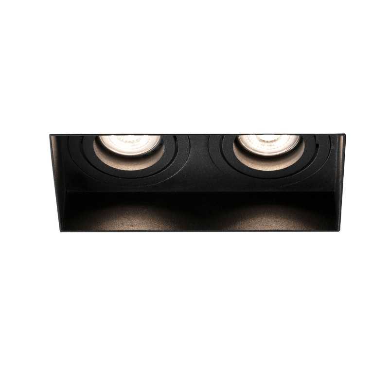 Ceiling lamp in matte black steel with GU10 socket by VINSEIN