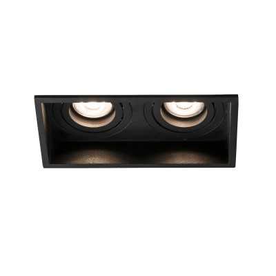 Ceiling lamp in matte black steel with GU10 socket ETREVAL