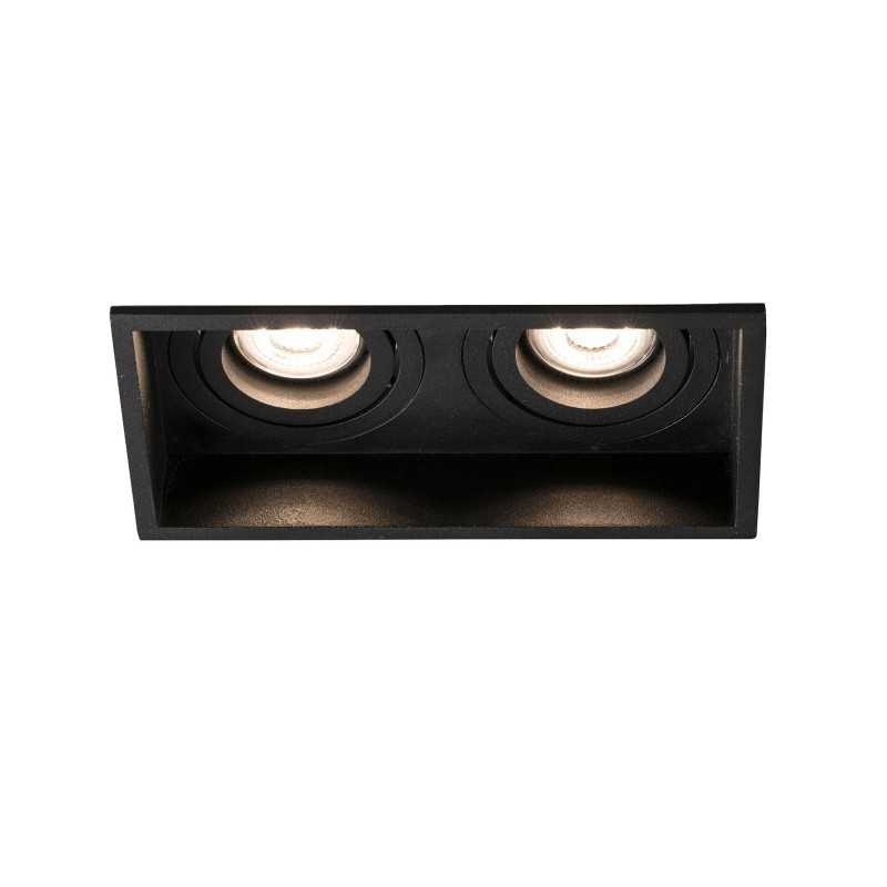 Ceiling lamp in matte black steel with GU10 socket ETREVAL