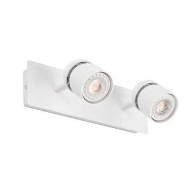 Plastic wall lamp in matte white with GU10 socket POMACLE